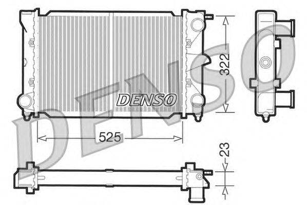 Радиатор, охлаждение двигателя DENSO DRM32003