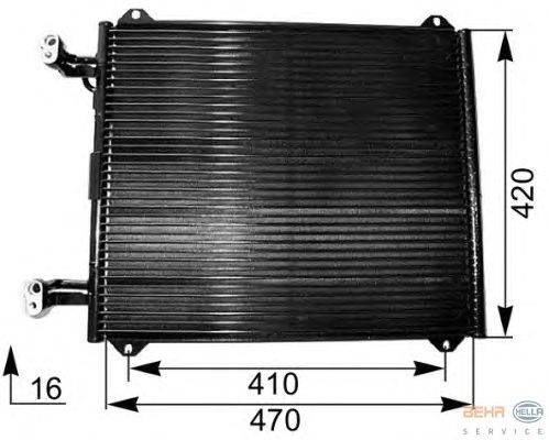 Конденсатор, кондиционер HELLA 8FC351038551