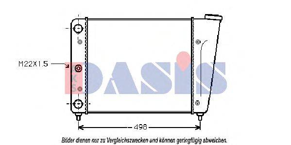 Радиатор, охлаждение двигателя AKS DASIS 040170N