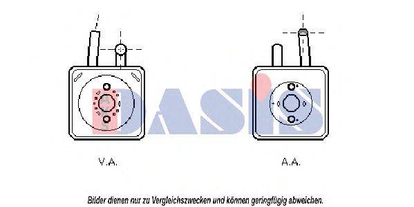масляный радиатор, двигательное масло AKS DASIS VW3089