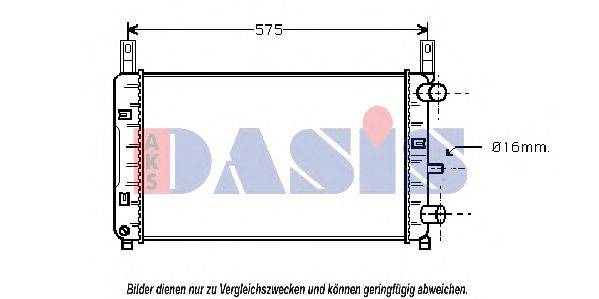 Радиатор, охлаждение двигателя AKS DASIS 17122