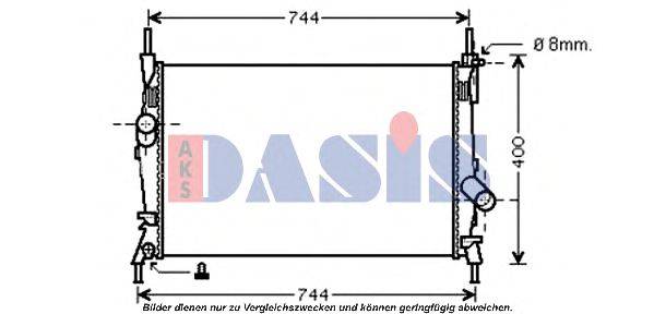 Радиатор, охлаждение двигателя AKS DASIS 17201