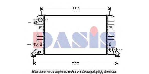 Радиатор, охлаждение двигателя AKS DASIS 17425