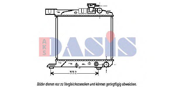 Радиатор, охлаждение двигателя AKS DASIS 100070N