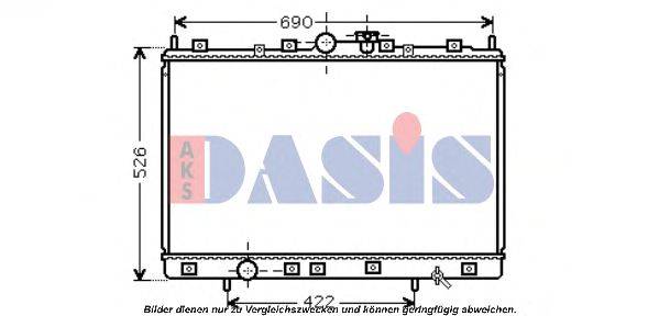 Радиатор, охлаждение двигателя AKS DASIS 140075N