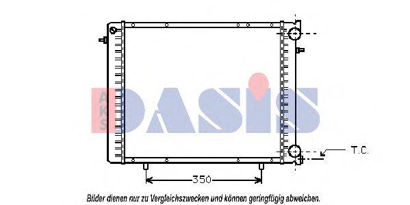 Радиатор, охлаждение двигателя AKS DASIS 180450N