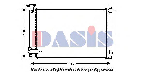Радиатор, охлаждение двигателя AKS DASIS TO2462