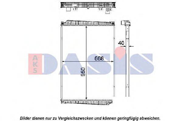 Радиатор, охлаждение двигателя AKS DASIS 260017N