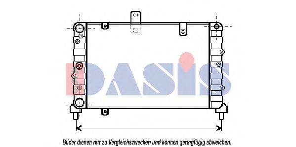 Радиатор, охлаждение двигателя AKS DASIS 22056