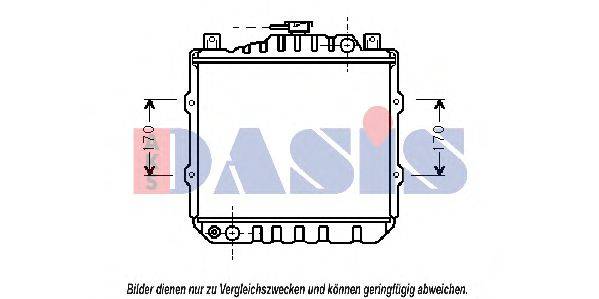 Радиатор, охлаждение двигателя AKS DASIS 320100N