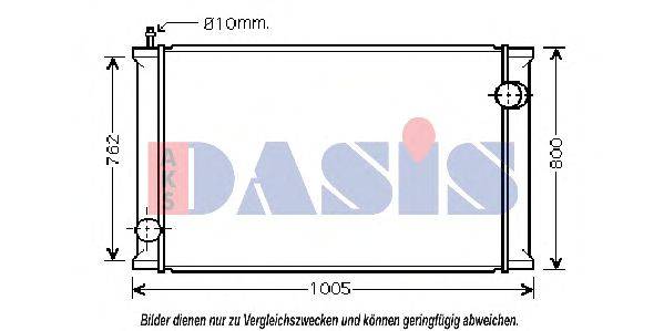 Радиатор, охлаждение двигателя AKS DASIS RE2021
