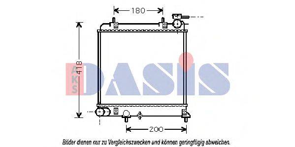 Радиатор, охлаждение двигателя AKS DASIS 33042