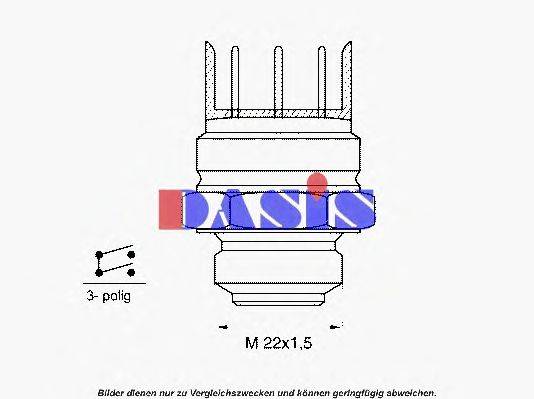 Термовыключатель, вентилятор радиатора AKS DASIS 5605