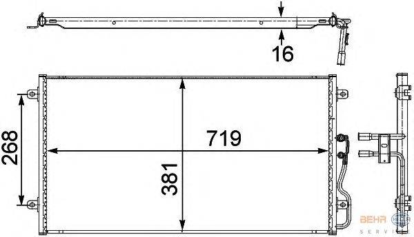 Конденсатор, кондиционер HELLA 8FC 351 303-701