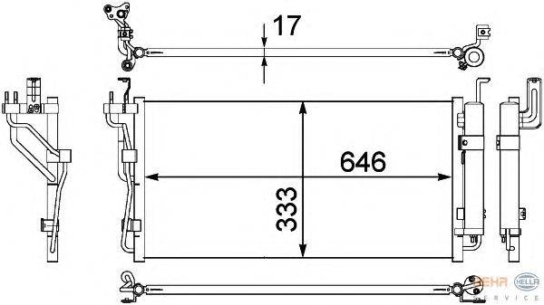 Конденсатор, кондиционер HELLA 8FC 351 304-401