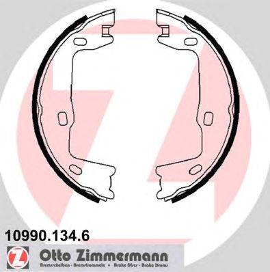 Комплект тормозных колодок, стояночная тормозная система ZIMMERMANN 10990.134.6