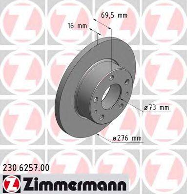 Тормозной диск ZIMMERMANN 230.6257.00