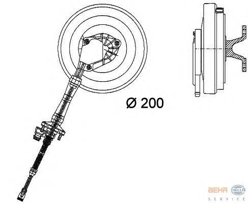 Сцепление, вентилятор радиатора HELLA 8MV 376 734-221