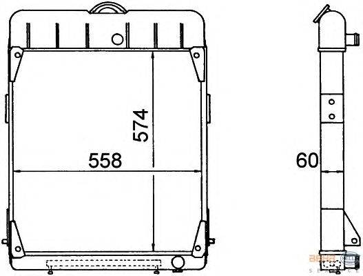 Радиатор, охлаждение двигателя HELLA 8MK 376 765-281