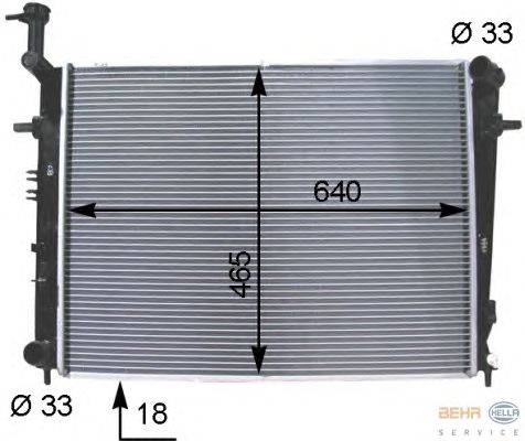 Радиатор, охлаждение двигателя HELLA 8MK 376 790-111