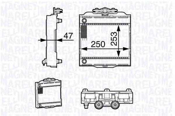 Радиатор, охлаждение двигателя MAGNETI MARELLI 350213139200