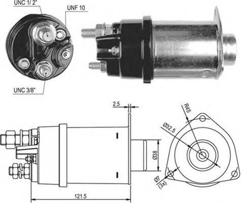 Тяговое реле, стартер MAGNETI MARELLI 940113050026