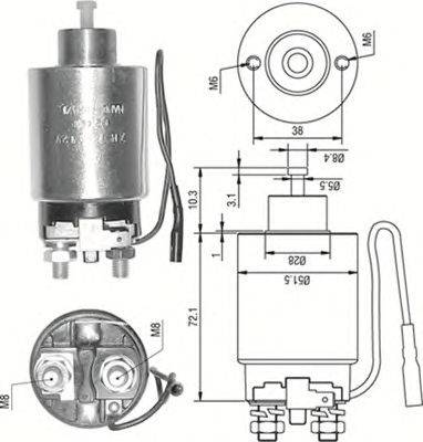 Тяговое реле, стартер MAGNETI MARELLI 940113050291