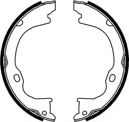 Комплект тормозных колодок, стояночная тормозная система HELLA 8DA355050911