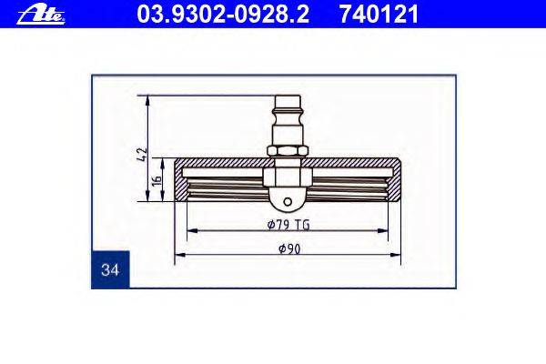 Штуцер для удаления воздуха ATE 740121