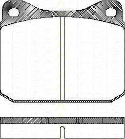 Комплект тормозных колодок, дисковый тормоз TRISCAN 811029788