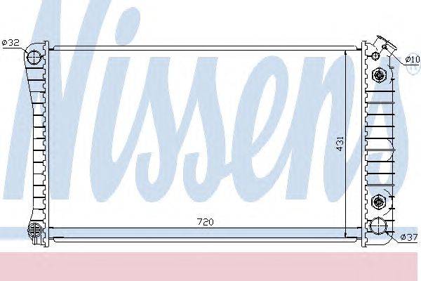 Радиатор, охлаждение двигателя NISSENS 60970