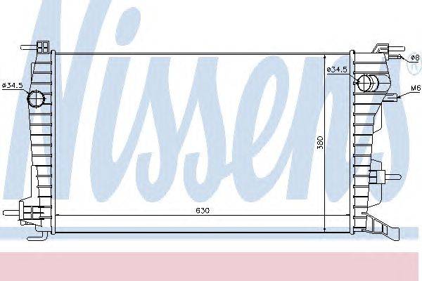 Радиатор, охлаждение двигателя NISSENS 637616