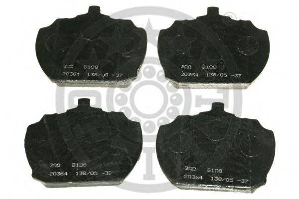 Комплект тормозных колодок, дисковый тормоз OPTIMAL 20365