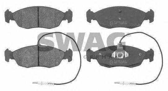 Комплект тормозных колодок, дисковый тормоз SWAG 21430