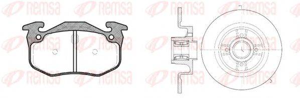 Комплект тормозов, дисковый тормозной механизм REMSA 814420