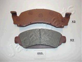 Комплект тормозных колодок, дисковый тормоз JAPANPARTS PA-055AF