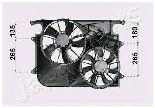 Вентилятор, охлаждение двигателя JAPANPARTS VNT312011