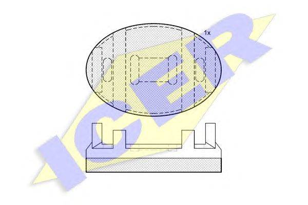Комплект тормозных колодок, дисковый тормоз ICER 120906