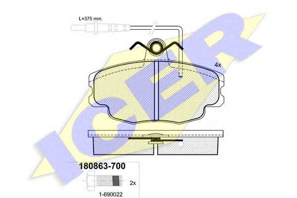 Комплект тормозных колодок, дисковый тормоз FIRST LINE 1091