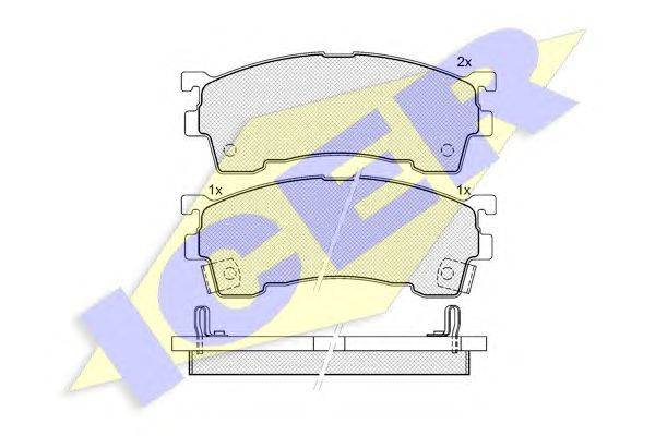 Комплект тормозных колодок, дисковый тормоз ICER 180971-203
