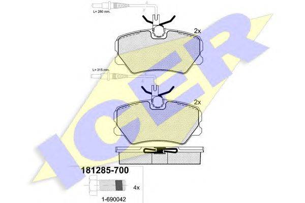 Комплект тормозных колодок, дисковый тормоз DOYEN GDB1039