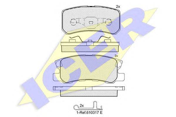 Комплект тормозных колодок, дисковый тормоз DOYEN GDB3247