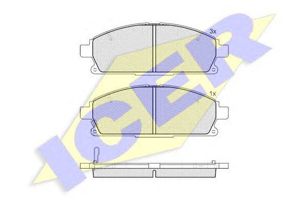 Комплект тормозных колодок, дисковый тормоз NISSAN 41060-8H385