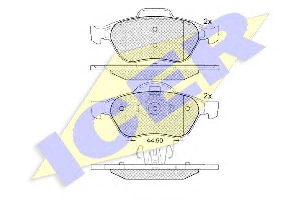 Комплект тормозных колодок, дисковый тормоз REMSA 296210