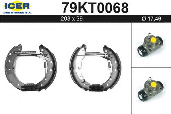 Комплект тормозных колодок ICER 79KT0068