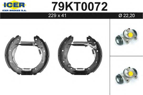 Комплект тормозных колодок ICER 79KT0072