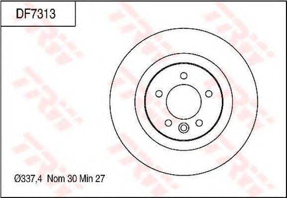 Тормозной диск TRW DF7313