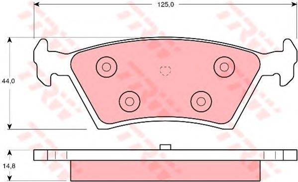Комплект тормозных колодок, дисковый тормоз TRW GDB4065