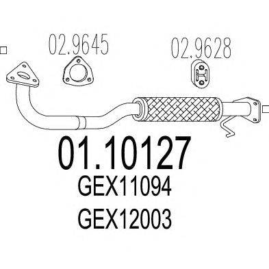 Труба выхлопного газа MTS 01.10127
