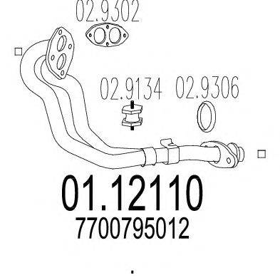 Труба выхлопного газа MTS 01.12110